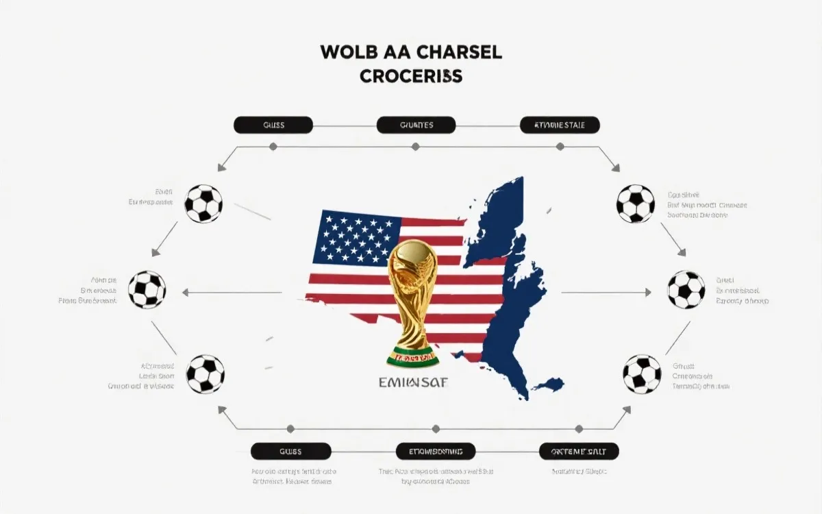 2026世界杯赛程示意图：小组赛分布在三国，决赛集中在美国新泽西大都会人寿体育场