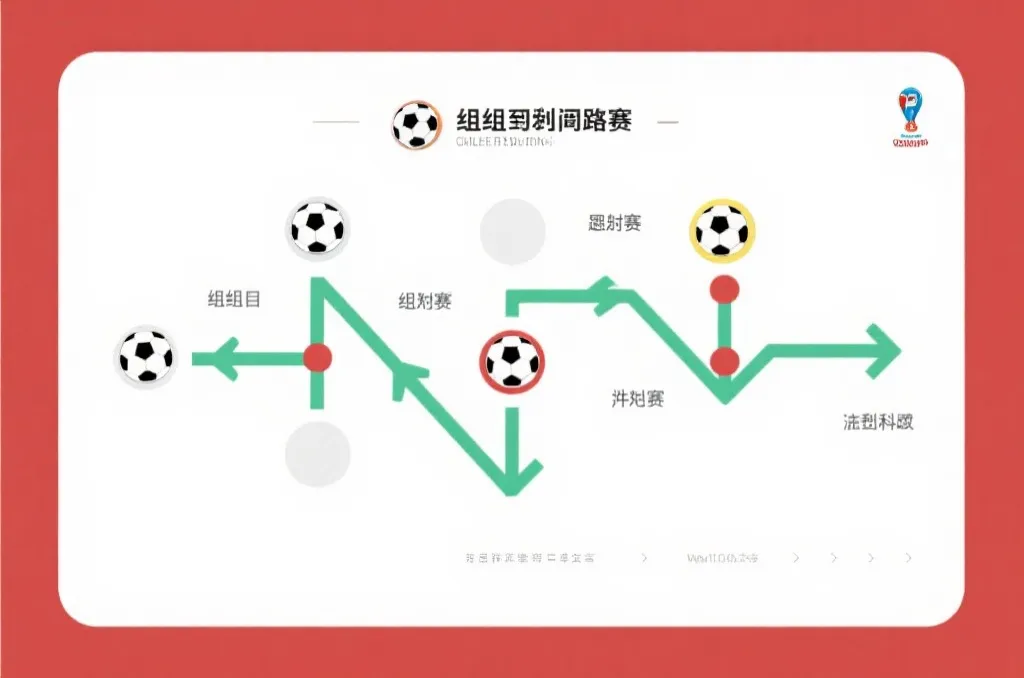 2026世界杯小组赛到淘汰赛晋级路径示意图